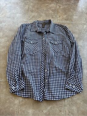 Bit & Bridle Navy and White Gingham Button-Down Shirt